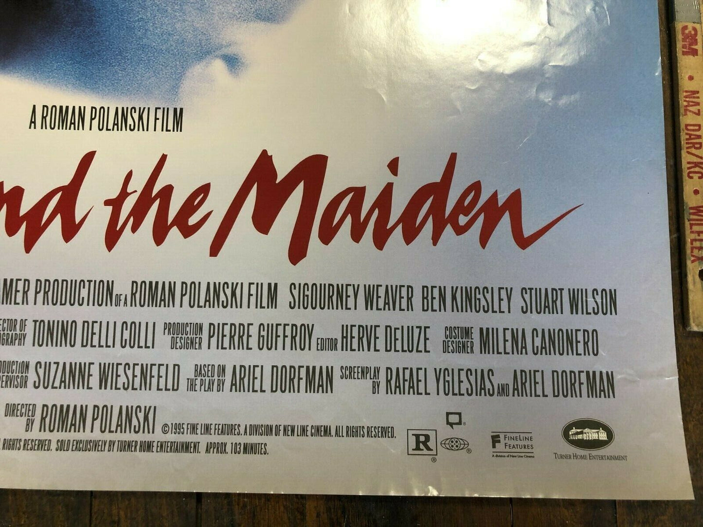 "Death And The Maiden" Original One Sheet Poster 27x40 #2 1994 Polanski Kingsley