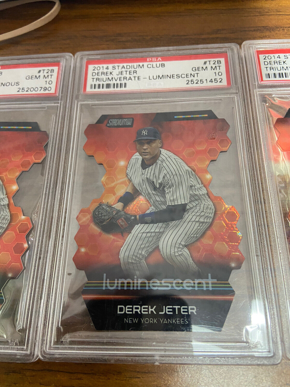 2014 STADIUM CLUD DEREK JETER TRIUMVERATE SET CARD'S # T2B PSA 10 GEM MINT POP 1