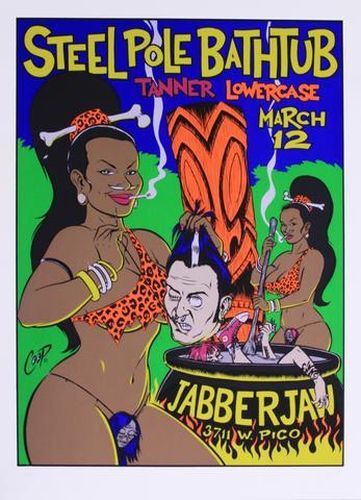 Coop - 1995 - Steel Pole Bathtub Concert Poster Jabberjaw - Los Angeles, CA 