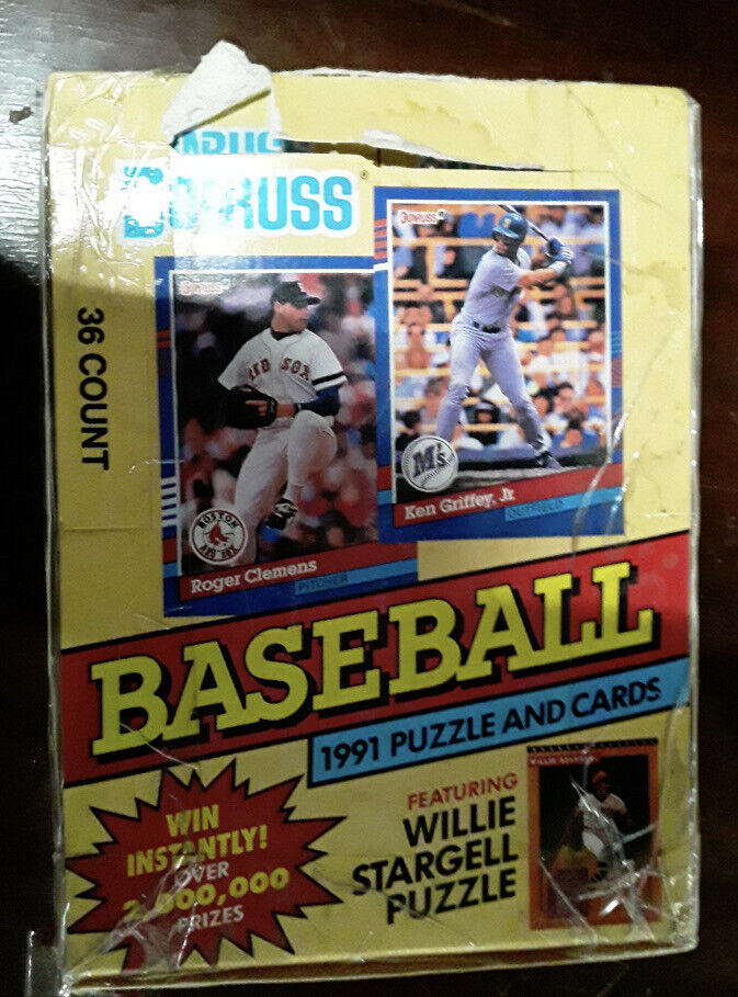 1991 DONRUSS SERIES 1 BASEBALL UNOPENED FACTORY SEALED WAX BOX *36 SEALED PACKS 