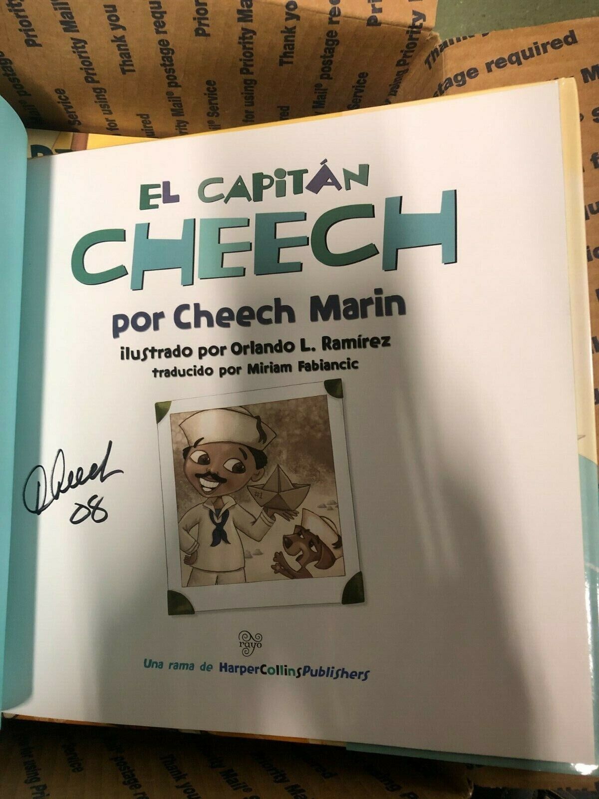 El Capitan Cheech Childrens Book Autographed By Cheech Marin 2008 Mexican Chong