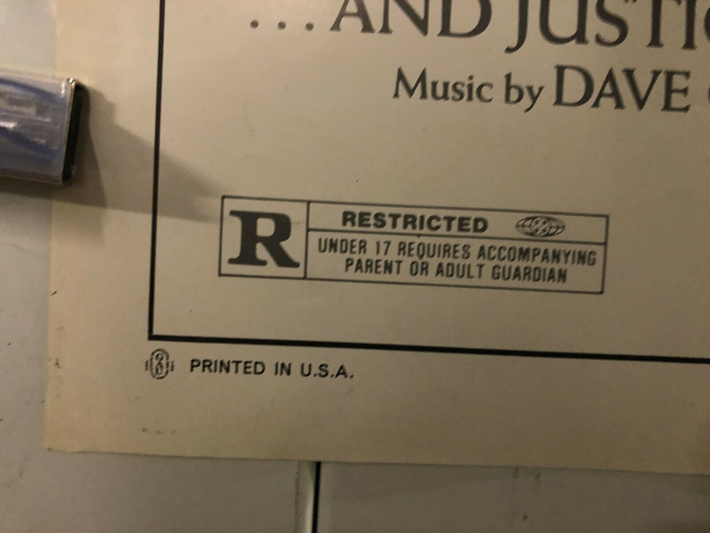 ...And Justice for All (Columbia, 1979). One Sheet (27" X 41"). Drama