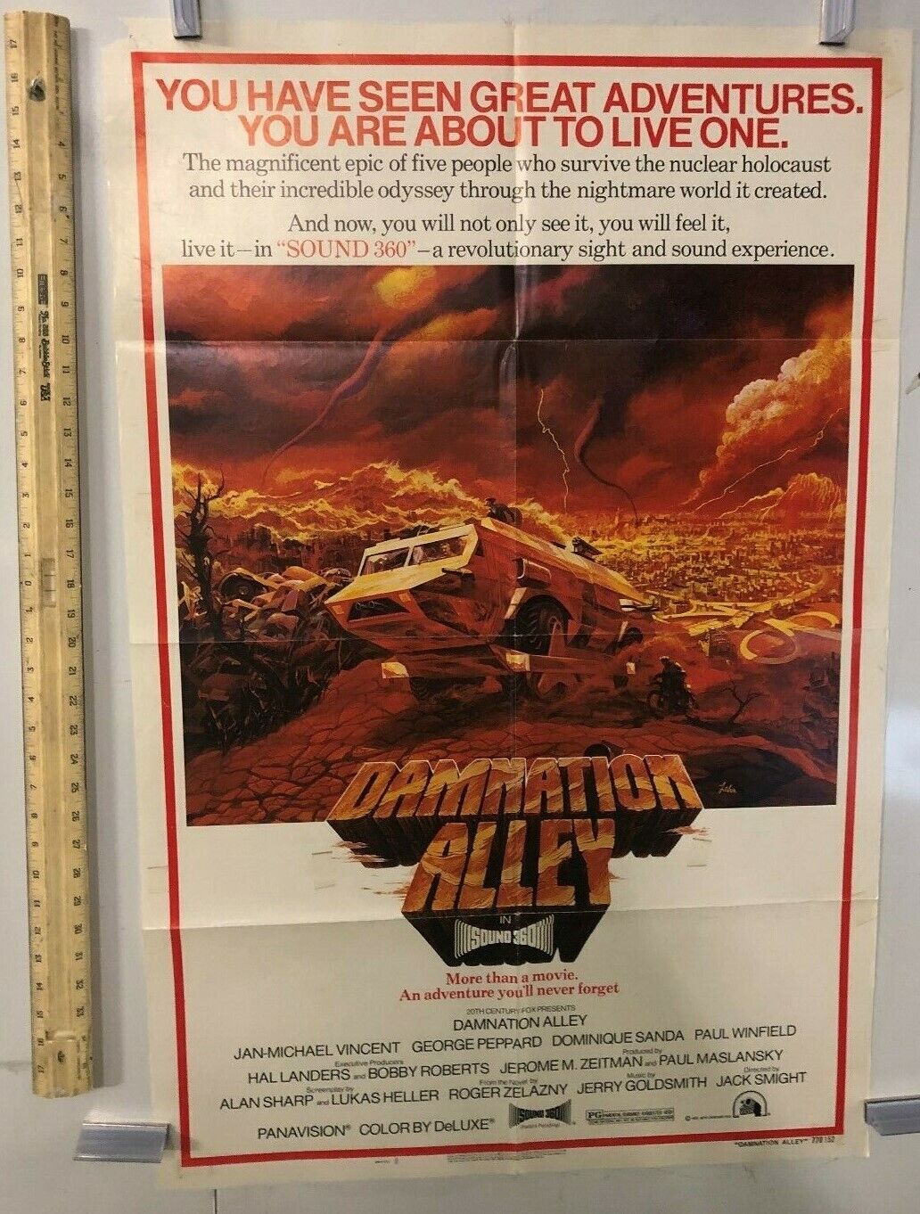 Damnation Alley (20th Century Fox, 1977). One Sheet (27" X 41"). Science Fiction