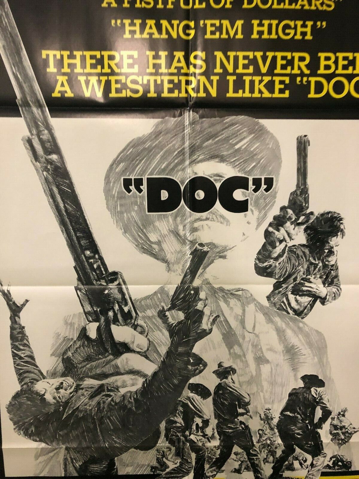 Doc United Artists 1971 One Sheet 27" X 41" Style B Western Original Poster