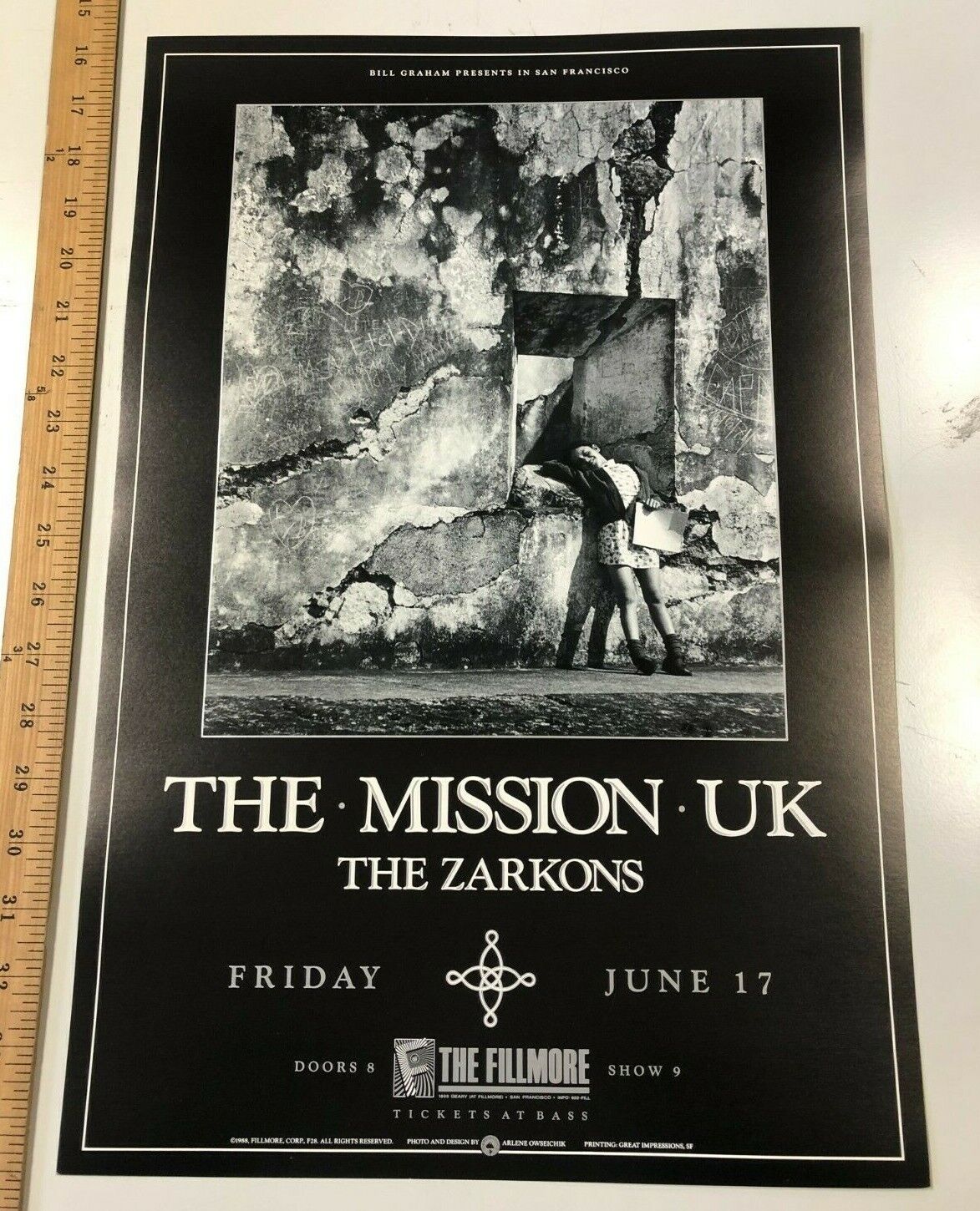 Bill Graham - 1988 - The Mission - UK W/ The Zarkons @ The Fillmore Original