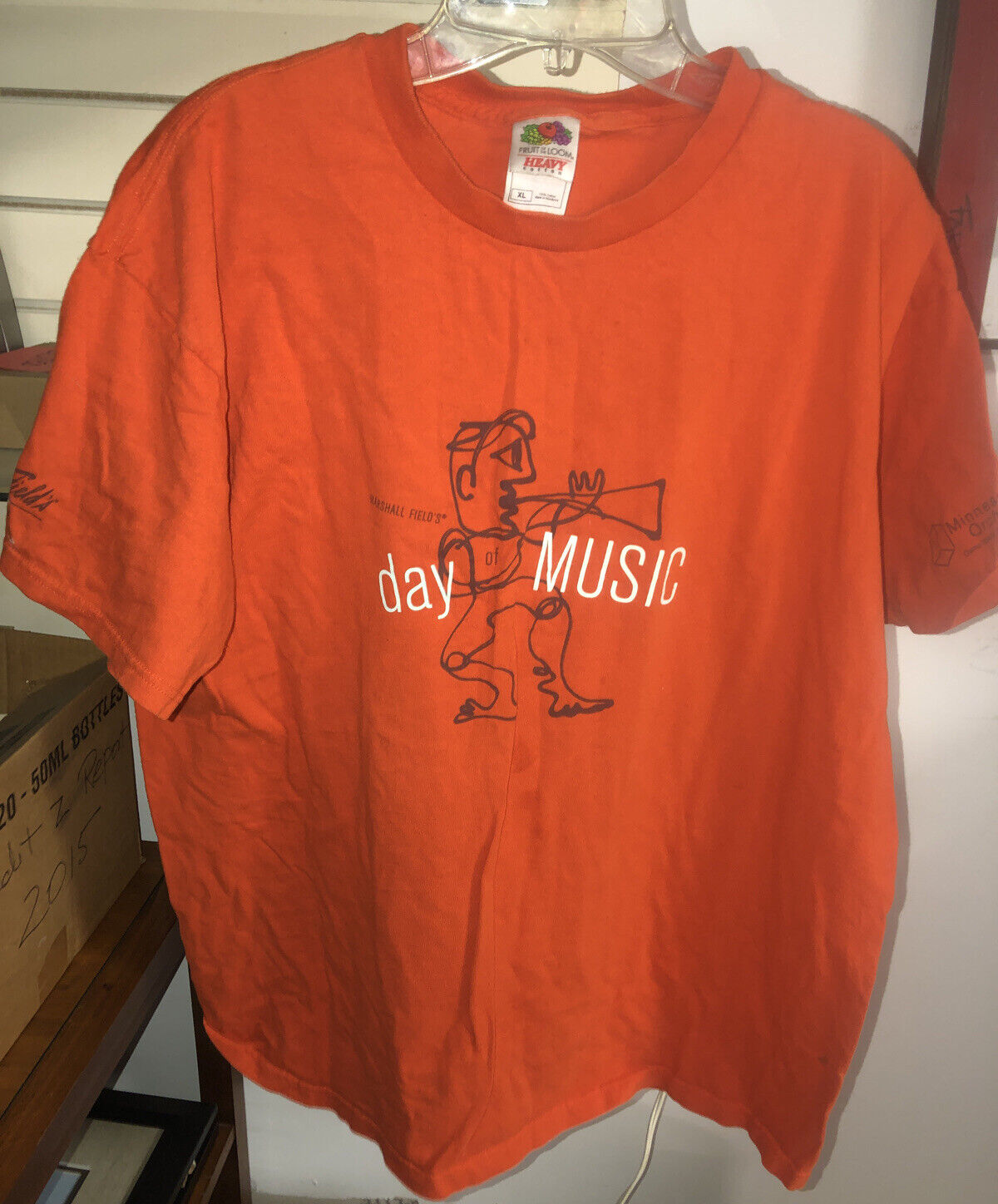 Vintage T Shirt - Marshall Fields Day Of Music Rock N Roll Tour Orange Size XL