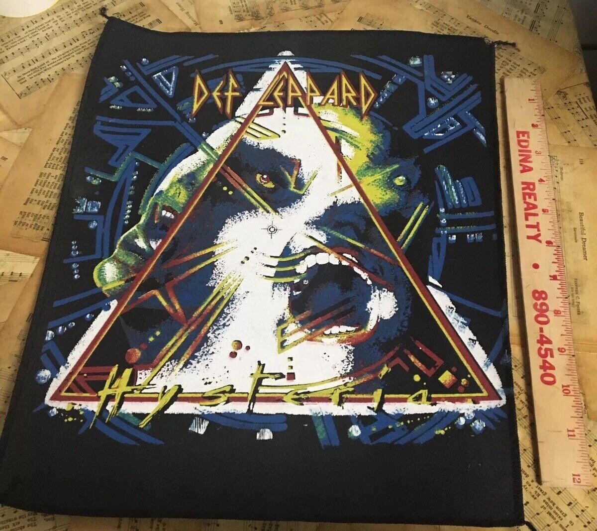 BACK PATCH Def Leppard Hysteria Large 1980s Diy Pour some sugar on me Hair Metal