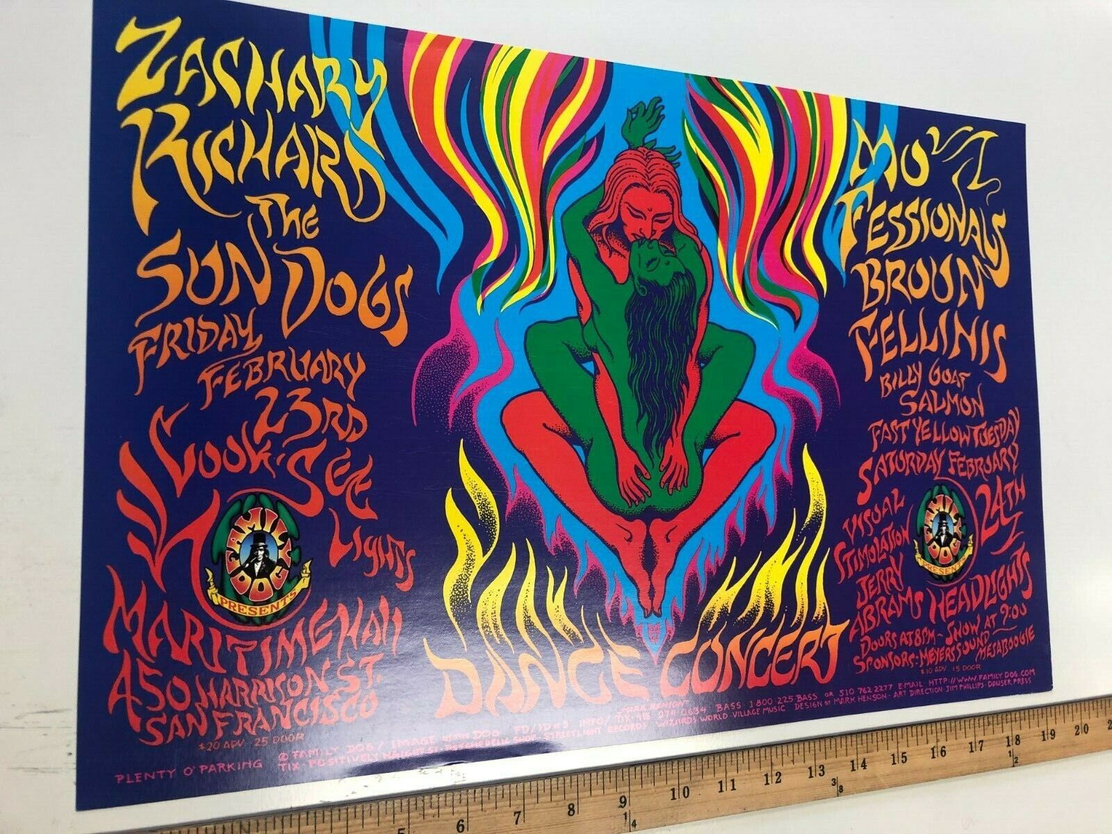 Zachary Richard W/ The Sun Dogs Family Dog DANCE Concert Hippy Trippy San Fran