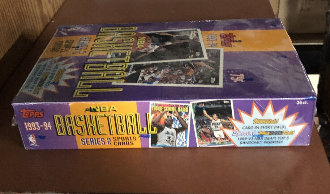 1993/94 TOPPS NBA BASKETBALL SERIES 2 HOBBY BOX 36 PACKS SEALED NEW