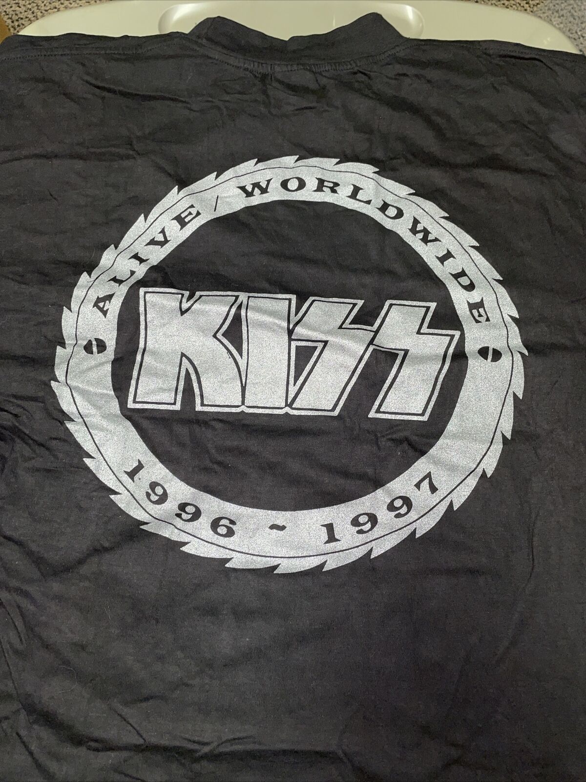 Vintage Rock T Shirt- Kiss Band Merchandise Concert Silver 1996 South west XL