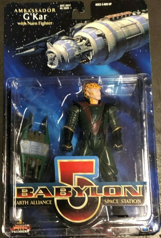 Babylon 5 G'Kar Black Armor With Narn Fighter Action Figure NIB Fresh From Box 