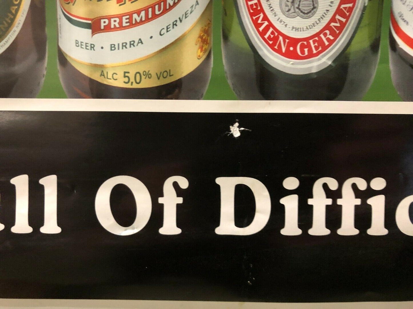 "Life Is Full Of Difficult Decisions" Beer Poster Classic Alcoholic Jokes Humor 