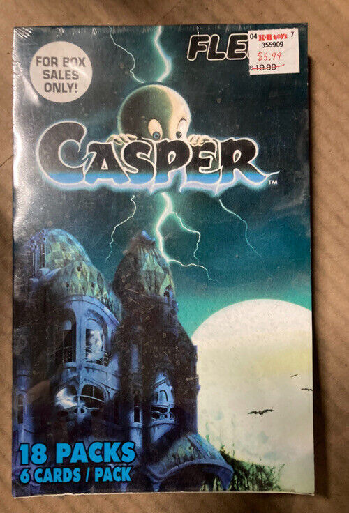 1996 Fleer Casper The Friendly Ghost Sealed Trading Card Box 18 Packs