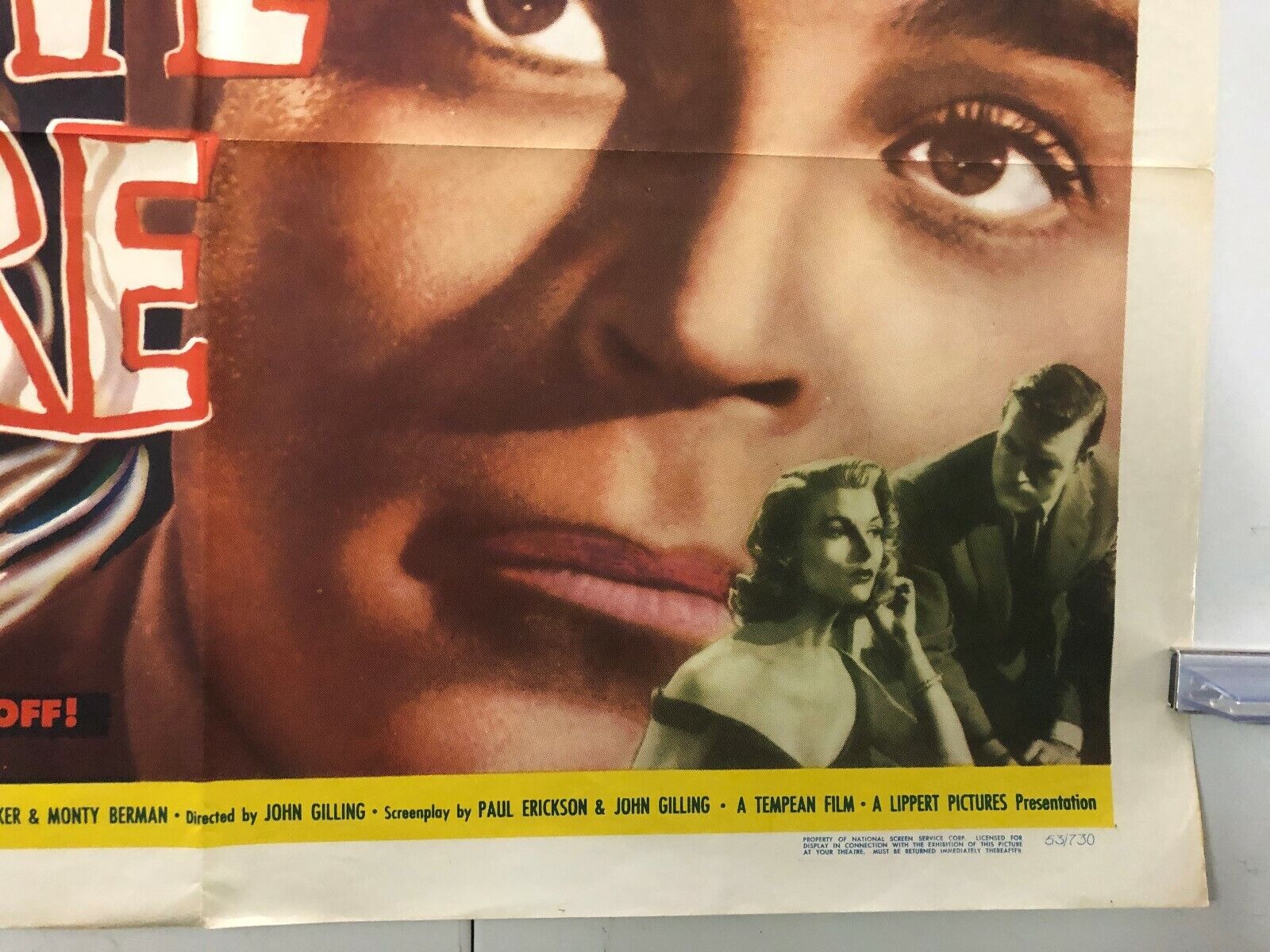 White Fire (Lippert, 1953). One Sheet (27" X 41"). Crime Original Poster