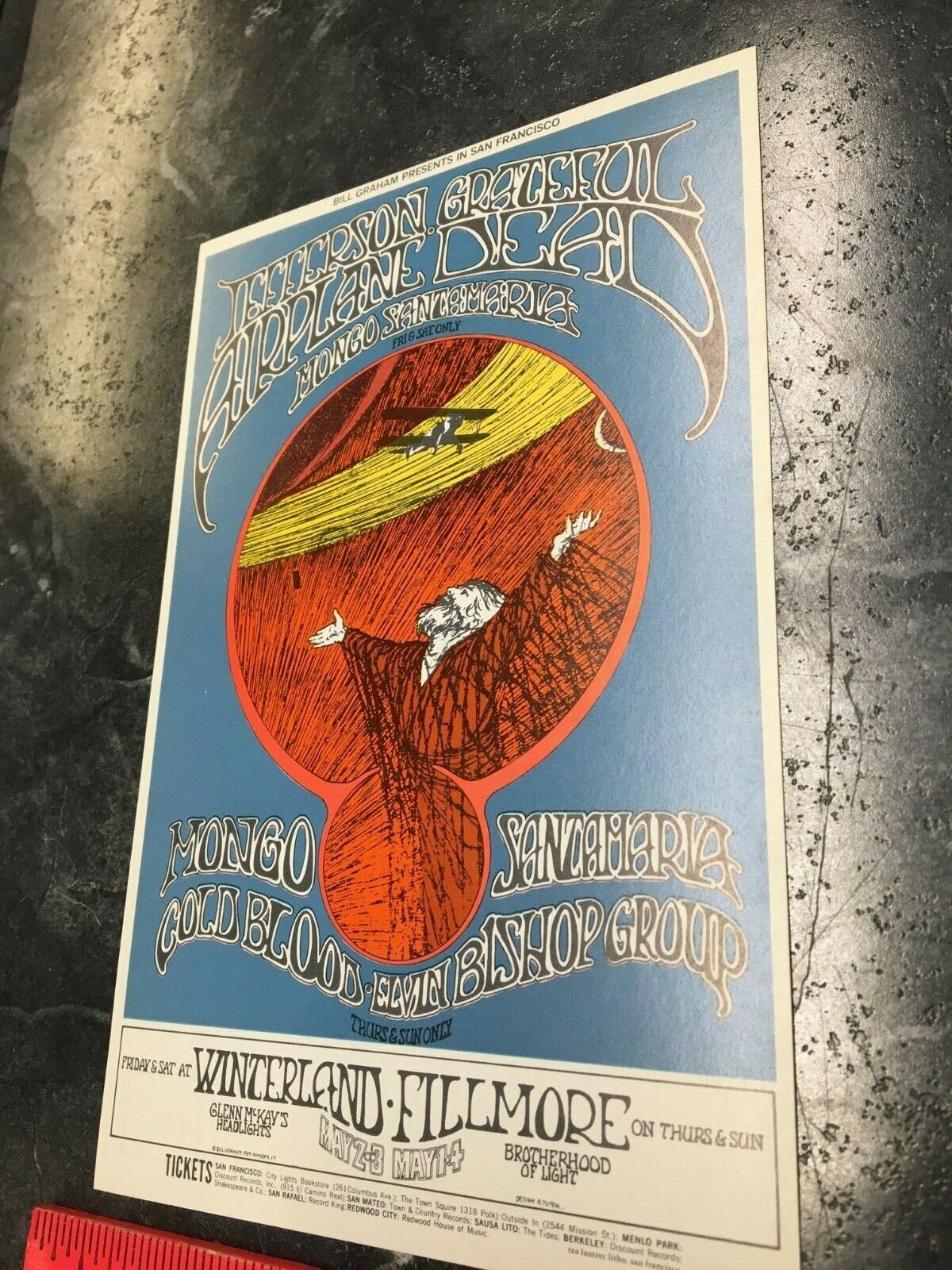 Bill Graham BG 171 Grateful Dead Jefferson Fillmore/Winterland 69 Postcard MINT 