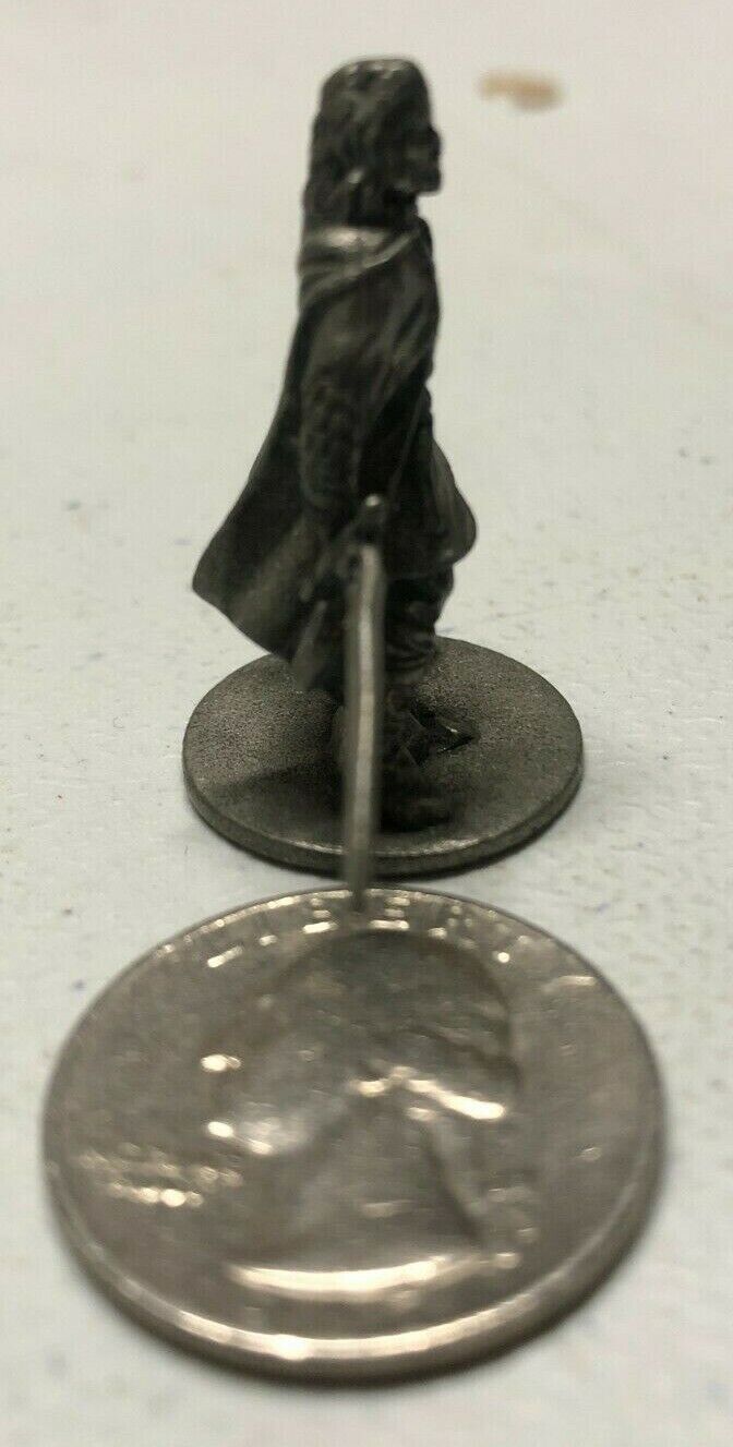 VINTAGE Tiny Statue Figurine Of Medeval Knight With Sword Fantasy Battle 