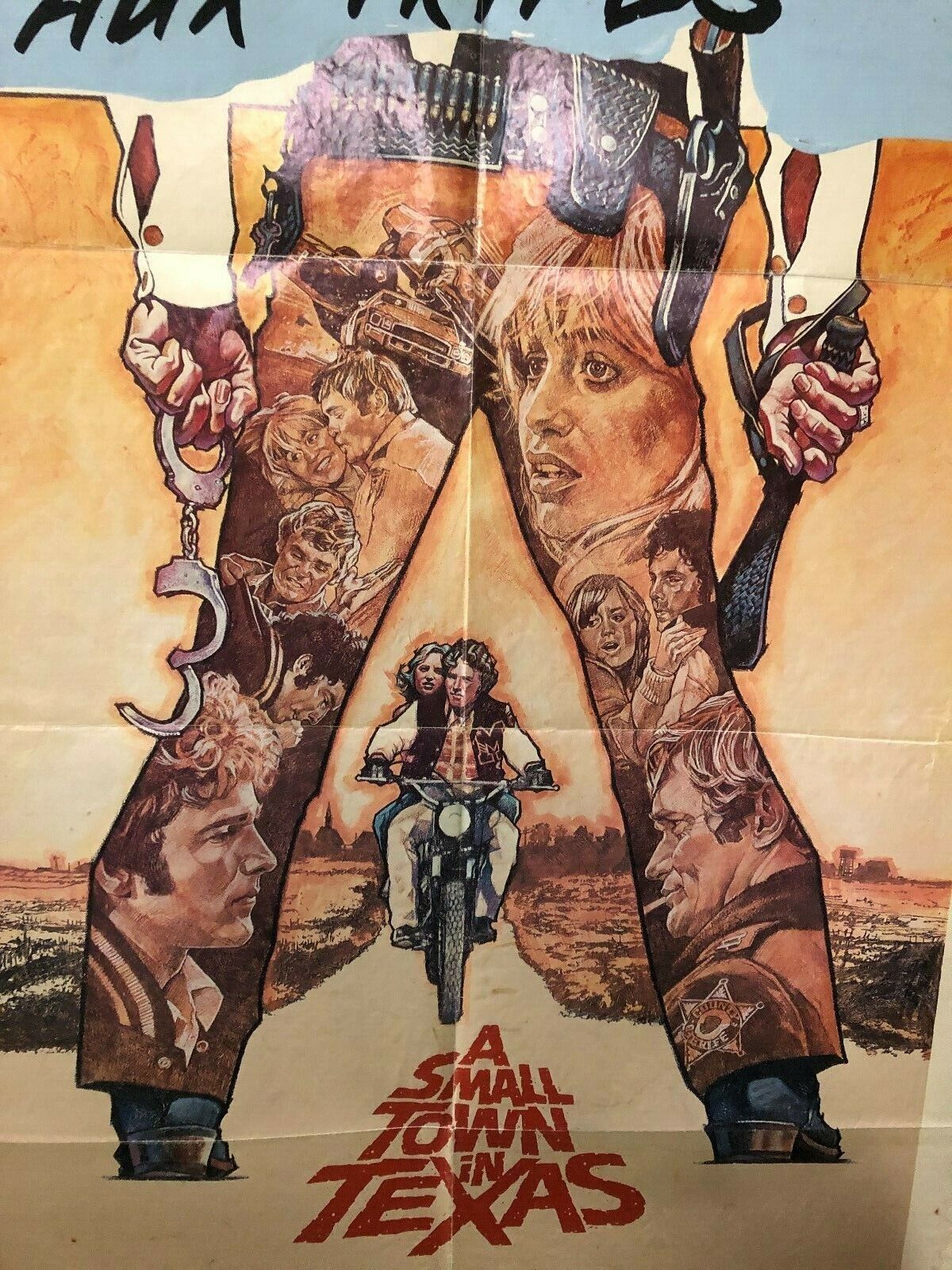 A Small Town in Texas American International, 1976 Vintage Movie Poster 27x41