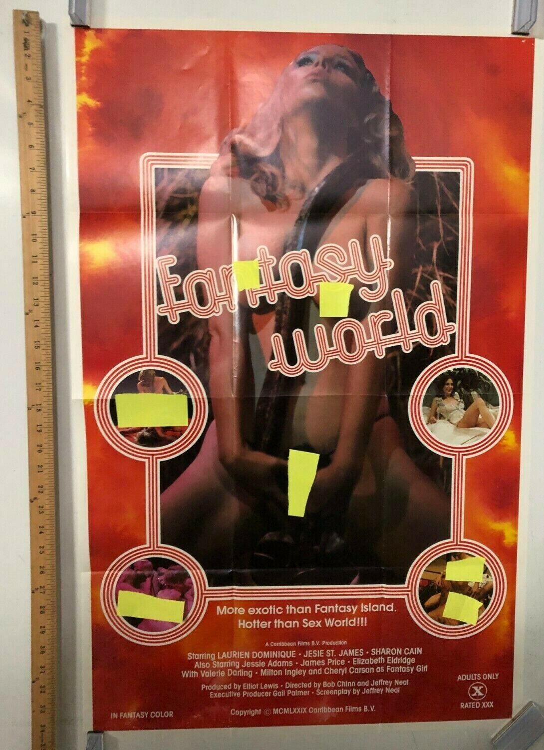 Fantasy World Original One Sheet 26x39 Sexploitation Laurien Dominique Color