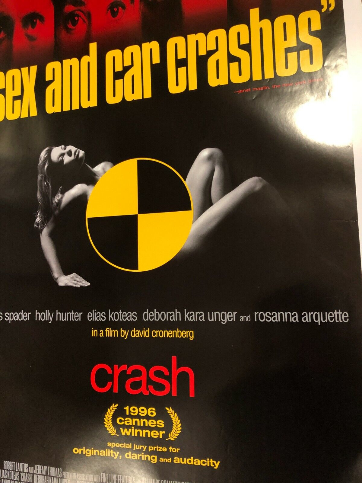 Crash (Fine Line Features, 1996). One Sheet (27" X 41") SS. Thriller Poster