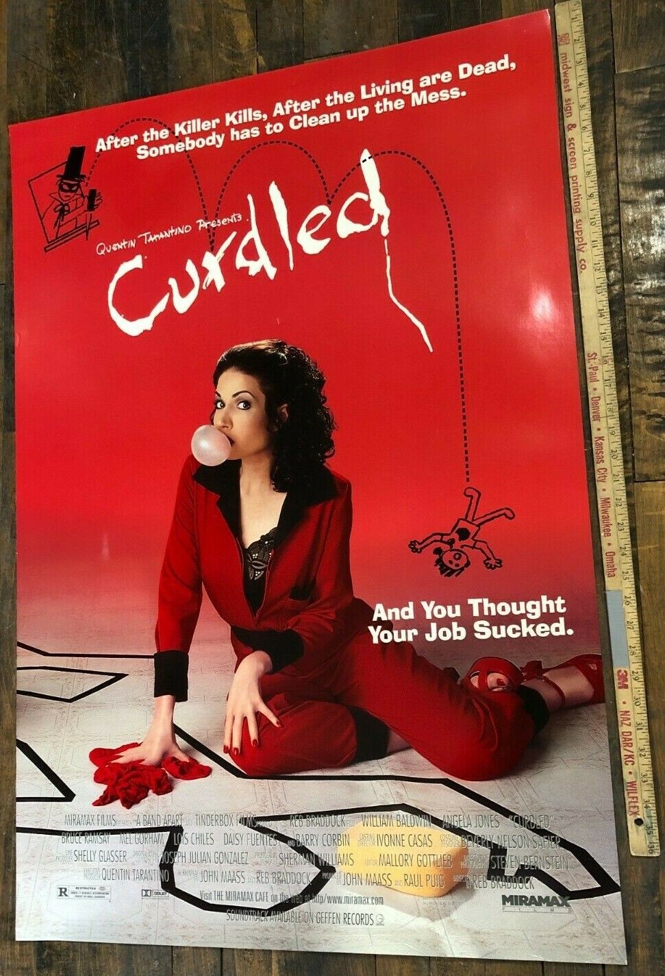 Curdled (Miramax, 1996). One Sheet (27" X 40"). Comedy Original D/S Tarantino