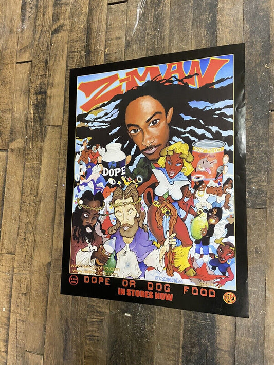 Z-MAN - Dope Or Dog Food 2003 Promotional Poster Bay Area Hip-Hop Rap Pharcyde