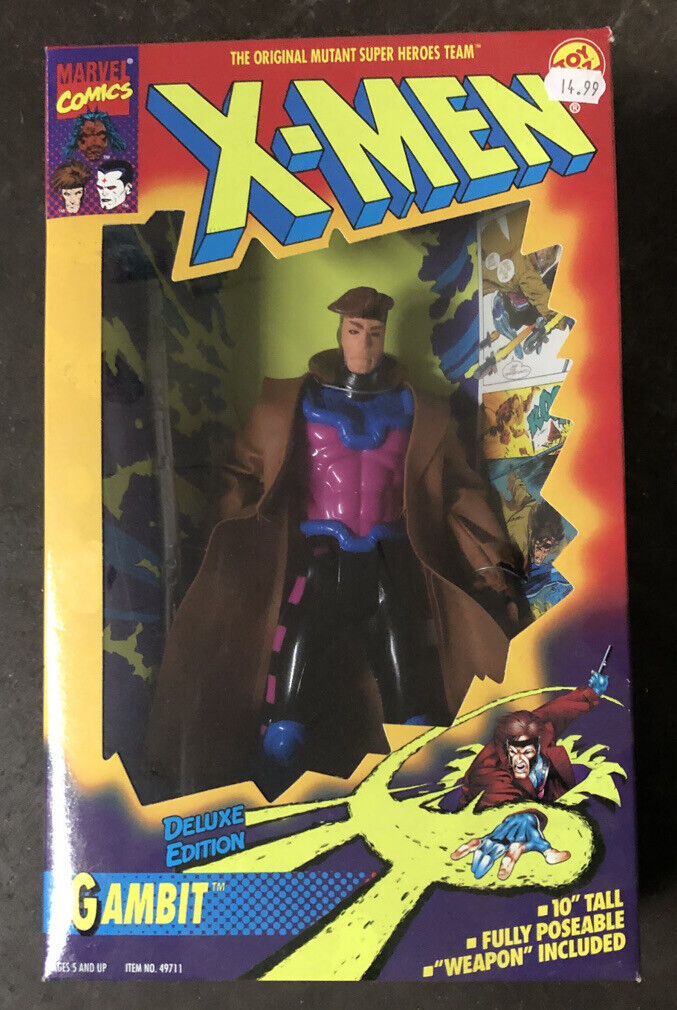 X-Men Gambit 10" Deluxe Edition Marvel 1994 Toy Biz New In Box