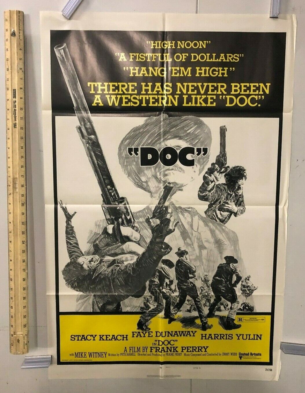 Doc United Artists 1971 One Sheet 27" X 41" Style B Western Original Poster