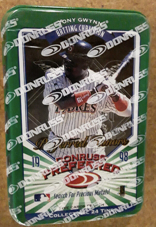 1998 DONRUSS PREFERRED Tony Gwynn SD Padres SEALED GREEN TIN 