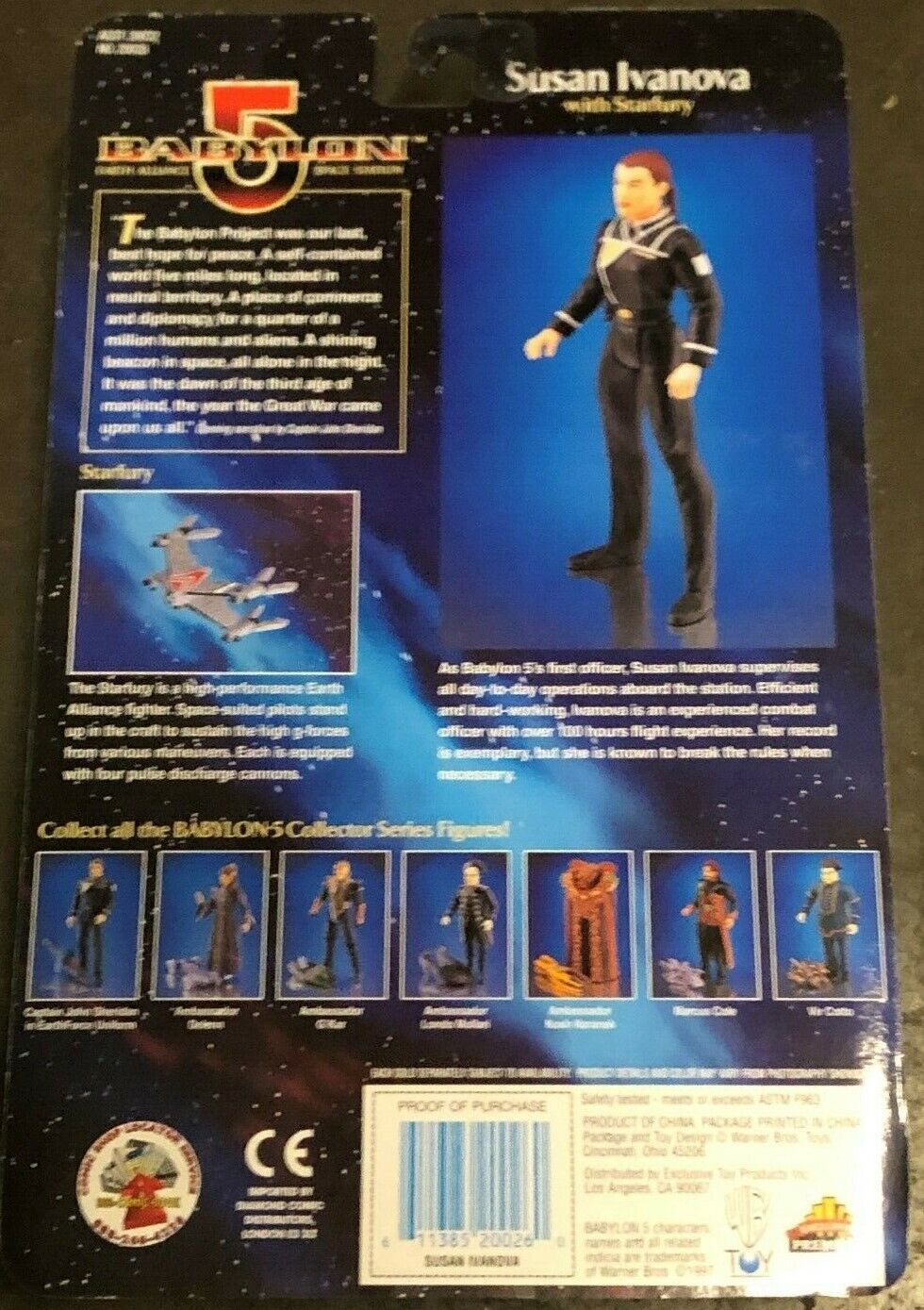 Babylon 5 Susan Ivanova With Starfury Action Figure NIB Fresh From Box 