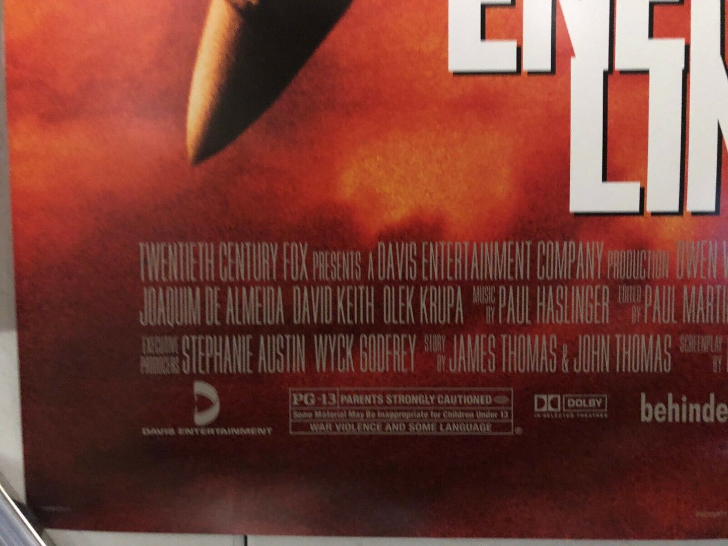 Behind Enemy Lines (20th Century Fox, 2001). One Sheet (27" X 40") DS. Poster