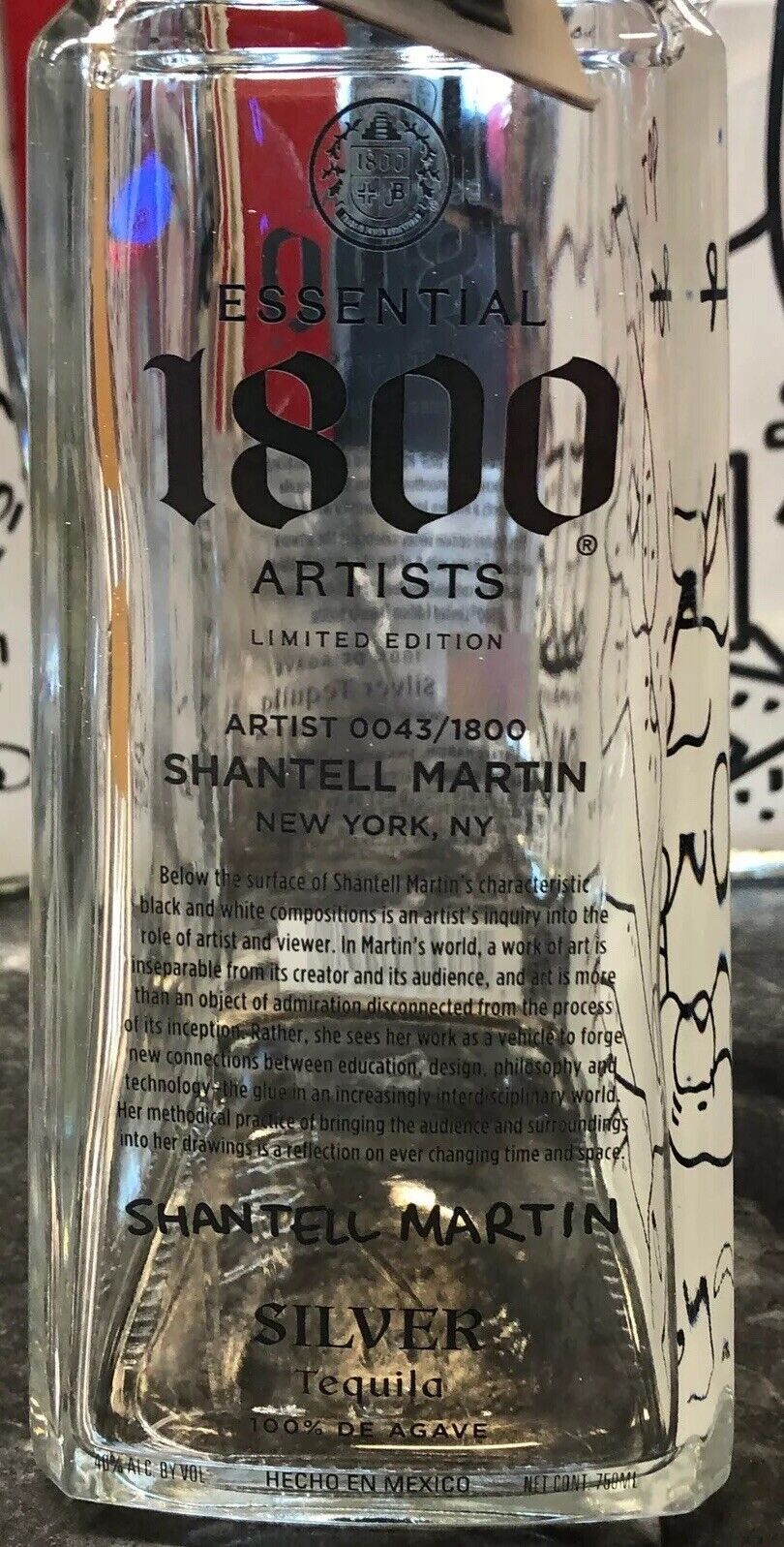 1800 Tequila Essential Artist Series SHANTELL MARTIN Bottle - Full Set Of 6