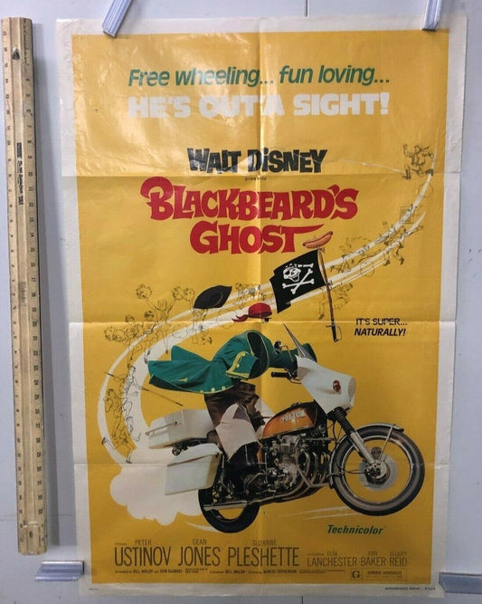 Blackbeard's Ghost (Buena Vista, R-1976). One Sheet (27" X 41"). Comedy Poster