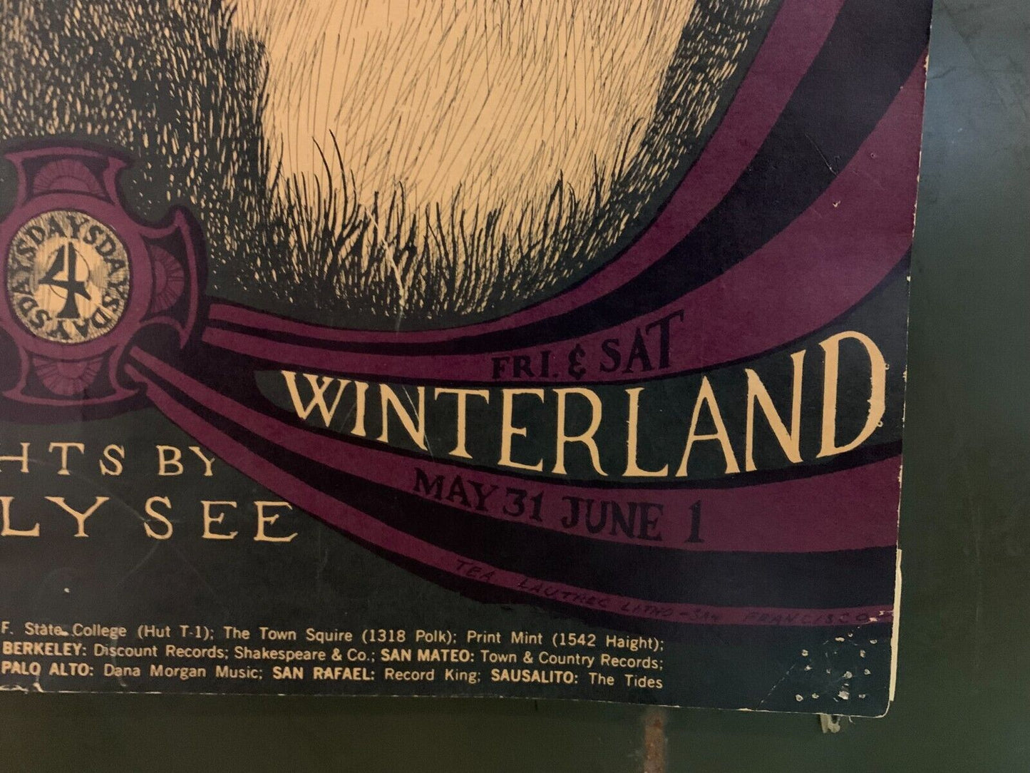 Bill Graham - Buffalo Springfield 1968 Original Fillmore BG122 Lee Conklin