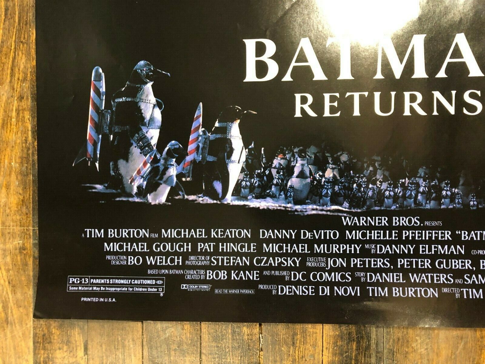 Batman Returns (Warner Brothers, 1992). One Sheet (27" X 41"). Michael Keaton SS