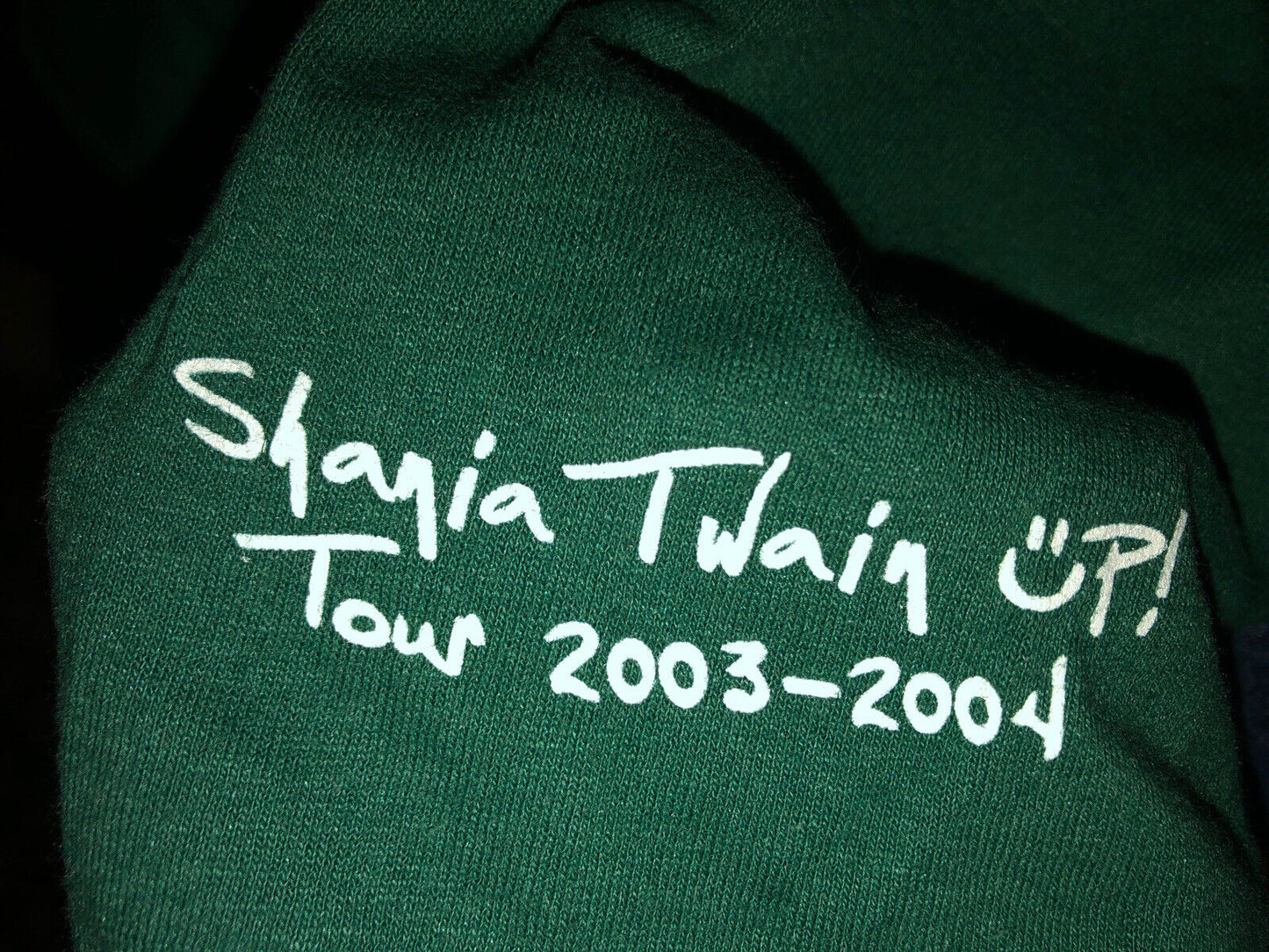 Vintage T Shirt - Shania Twain Up Tour 2003 XL It's All About The Crew Green