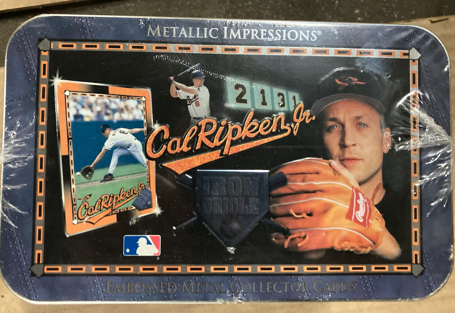 1995 METALLIC IMPRESSIONS CAL RIPKEN JR IRON ORIOLE TIN SET FACTORY SEALED RARE