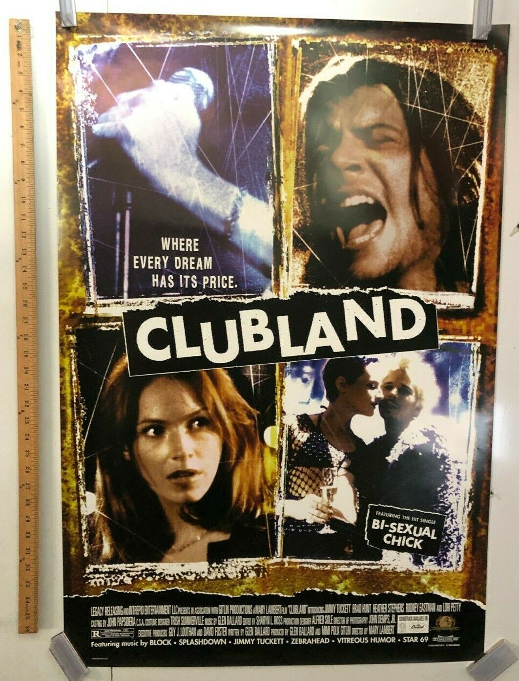 "Club Land" Original Movie Theater Promo Poster One Sheet 1999 Bisexual Chick