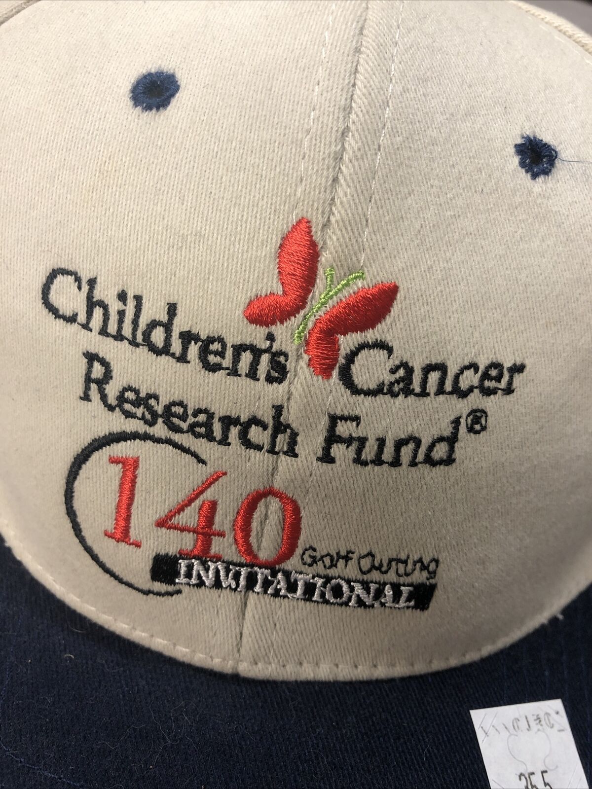 Children’s cancer research fund 140 golf tan navy blue stretch fit