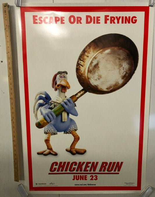 Chicken Run #2 Original Promo Poster One Sheet 2000 Escape Or Die Frying Classic