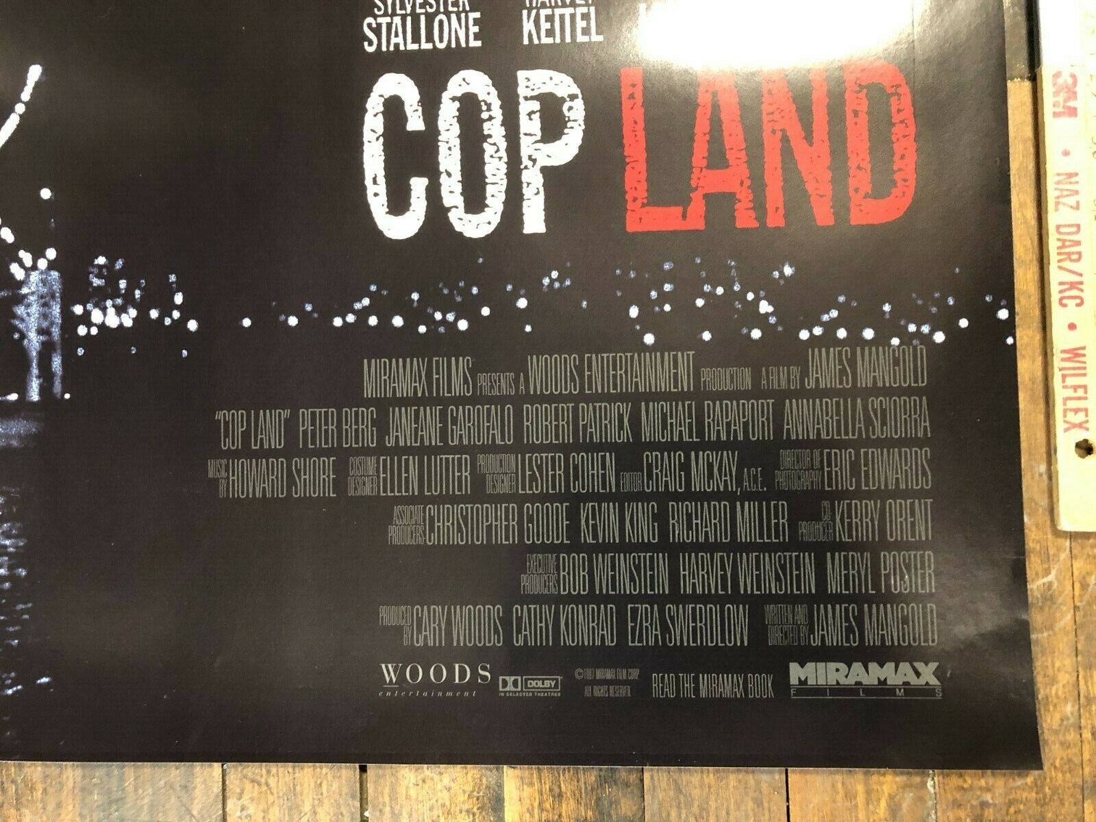 Cop Land (Miramax, 1997). One Sheet (27" X 40") SS. Action Poster Rolled Keitel