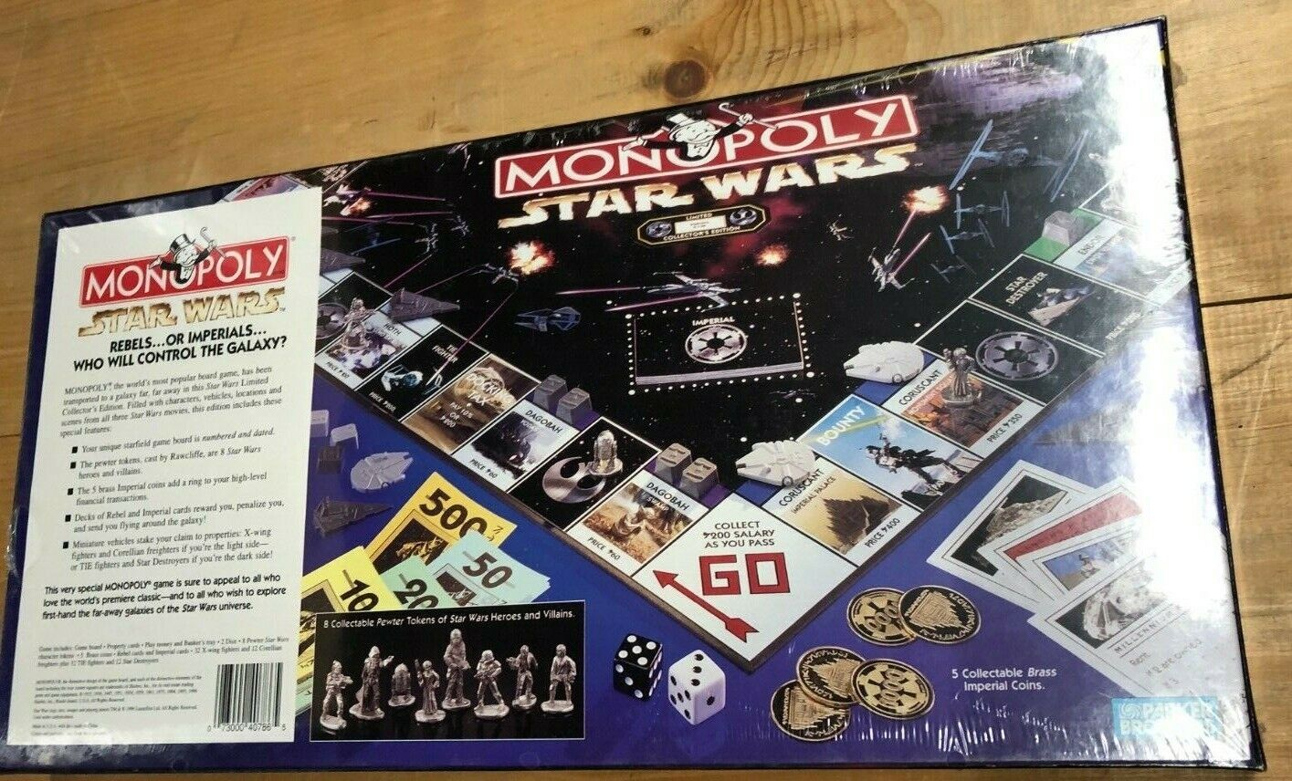 FACTORY SEALED Star Wars Limited Collector's Edition Monopoly 1996 Board Games