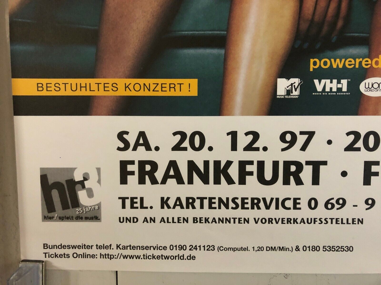 En Vogue In Concert 1997 German Tour Poster In Frankfurt @ Festhalle Pop