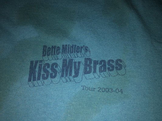 Vintage T Shirt - Bette Midlers Tour Kiss My Brass Tour 2003 Blue Shirt Port