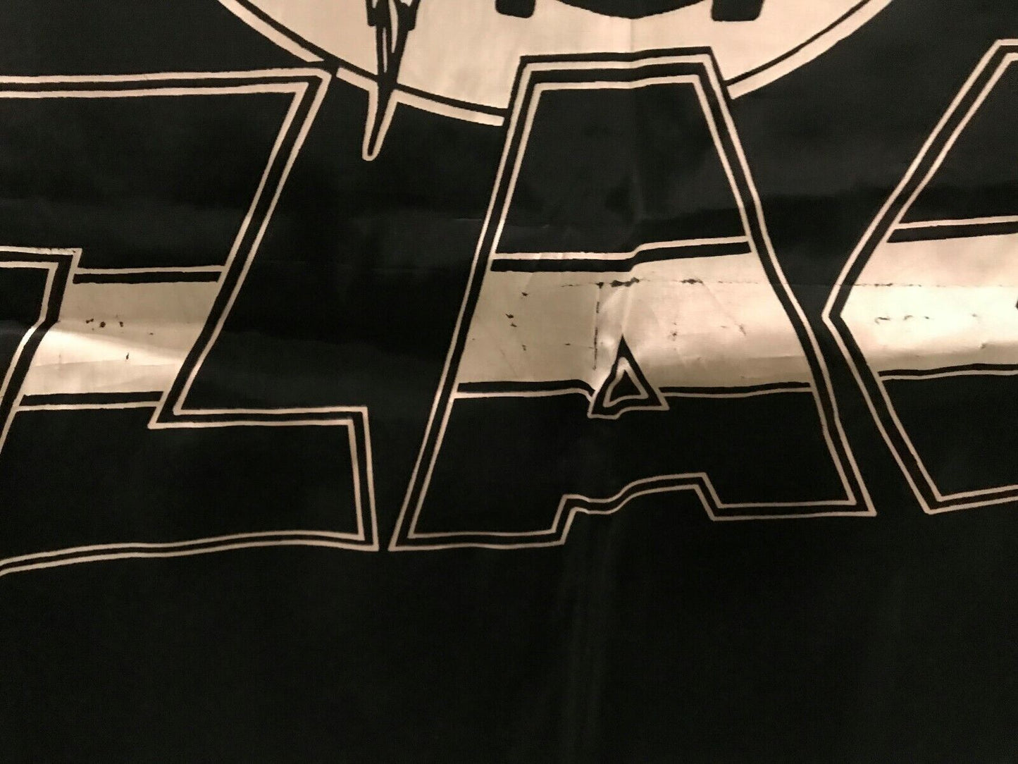 VINTAGE ZIG ZAG TAPESTRY 45X48 Rolling Papers Black Flag White Logo 