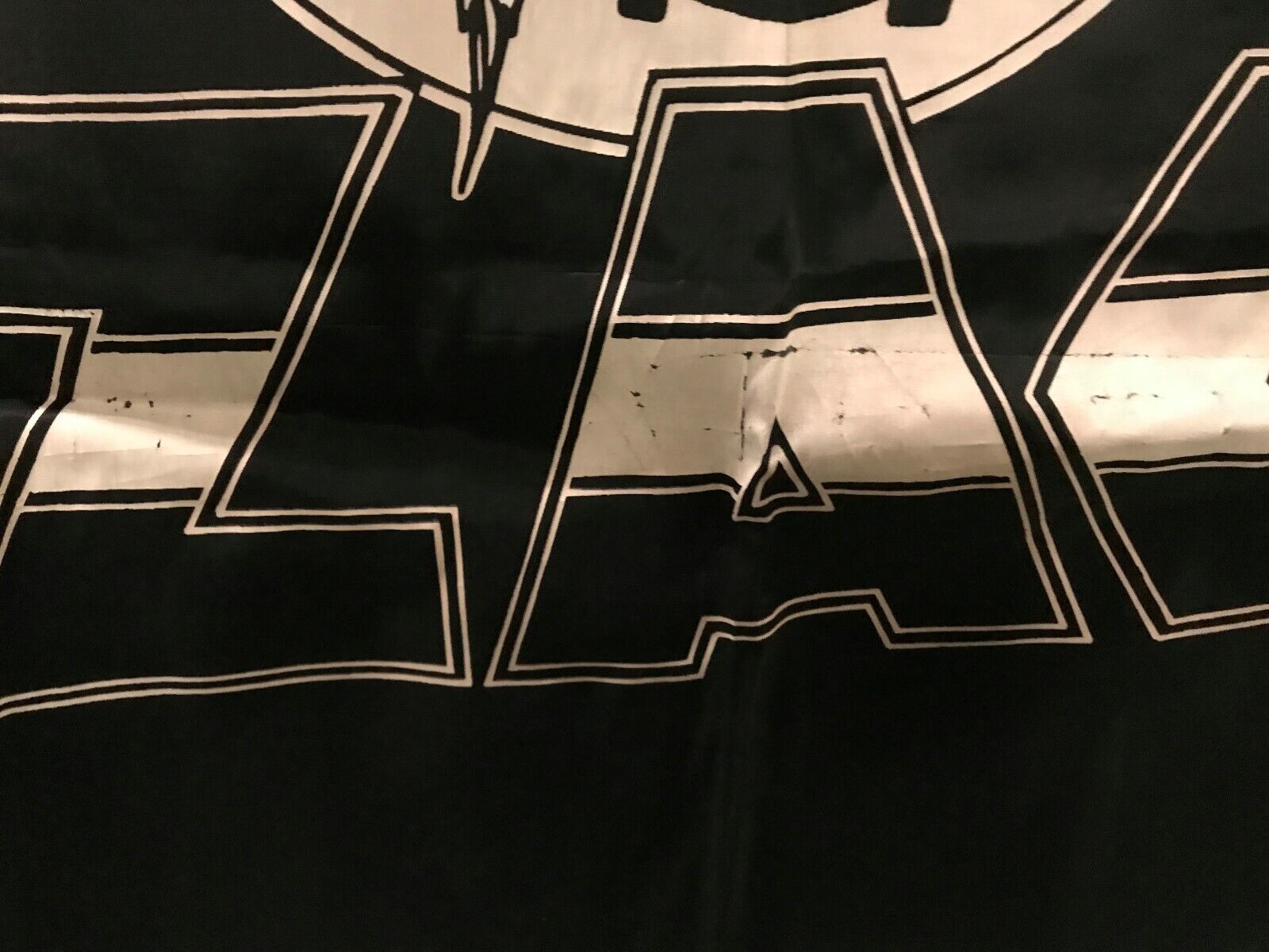 VINTAGE ZIG ZAG TAPESTRY 45X48 Rolling Papers Black Flag White Logo 