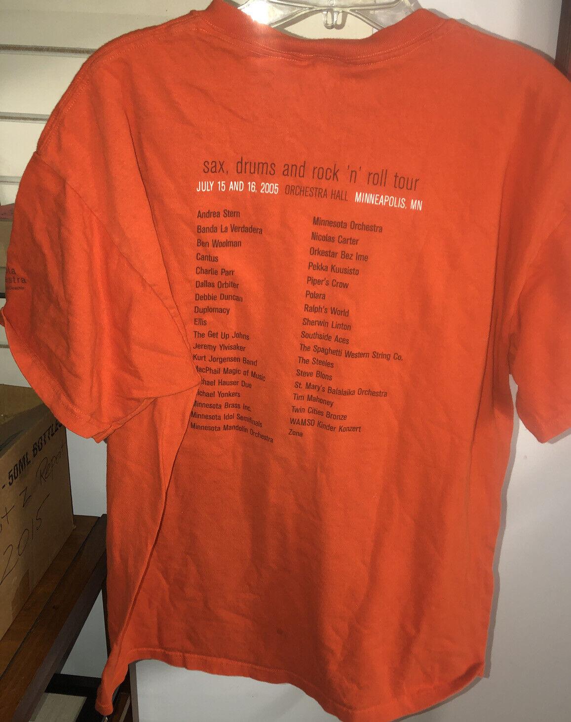 Vintage T Shirt - Marshall Fields Day Of Music Rock N Roll Tour Orange Size XL