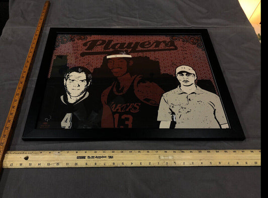 1 OF A KIND Players BRET FAVRE TIGER WOODS & WILT CHAMBERLAIN FRAMED POSTER