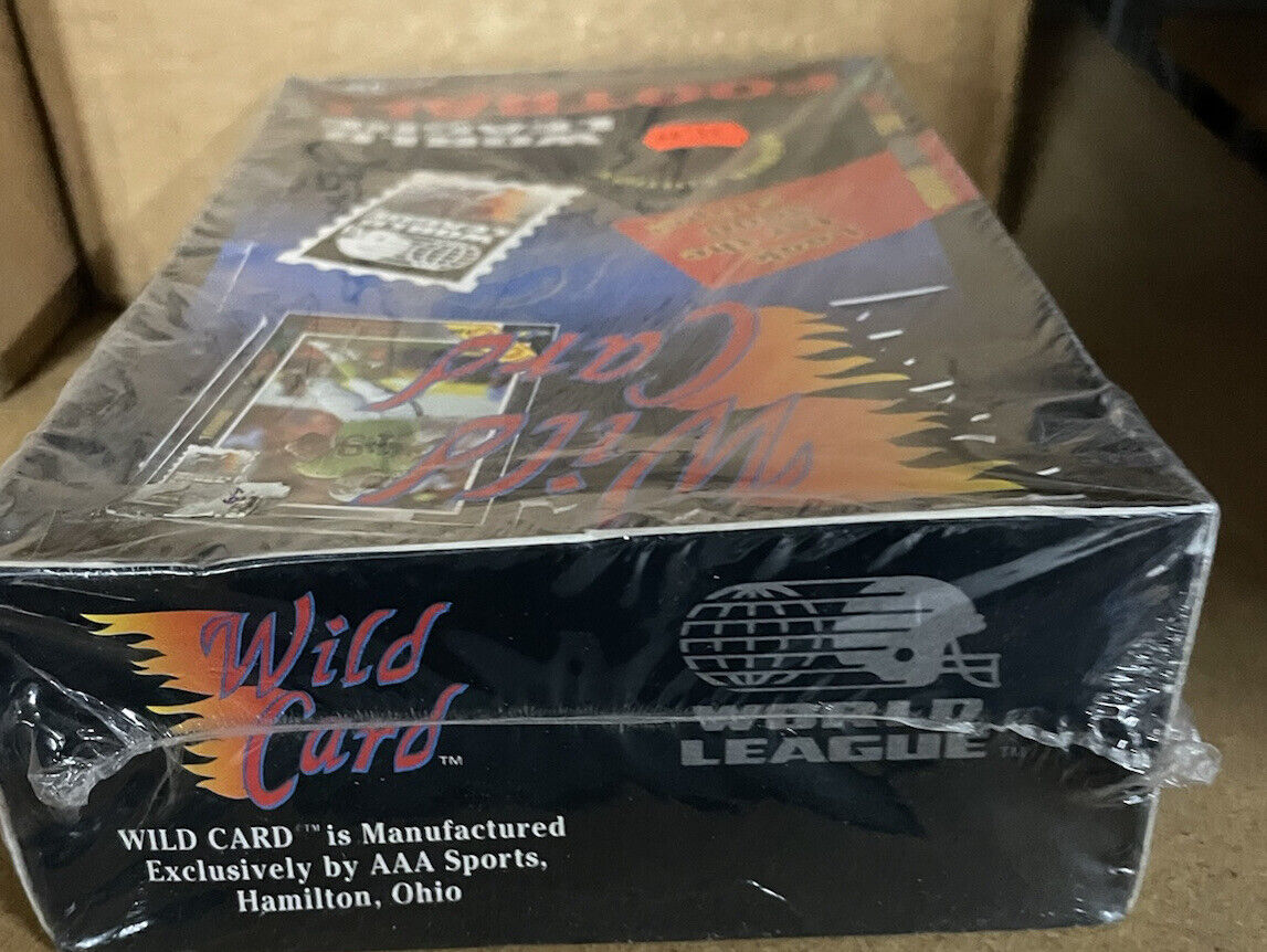 1992 Wild Card World League Football 36 Pack Wax Box scott mitchell rare vintage