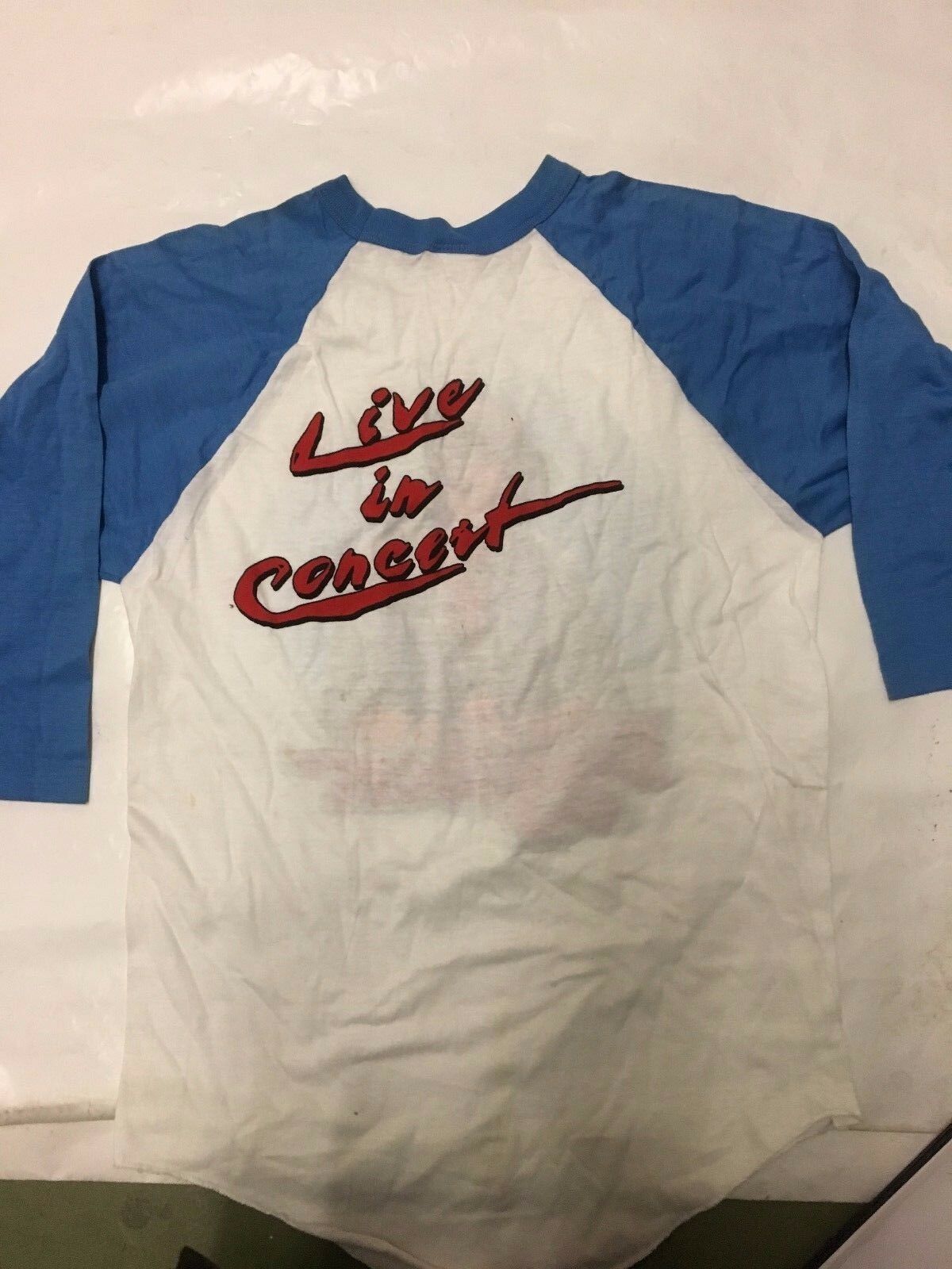 ENGELBERT - 1984- TOUR BASEBALL T-Shirt RARE - LIVE IN CONCERT NICE WHITE XL