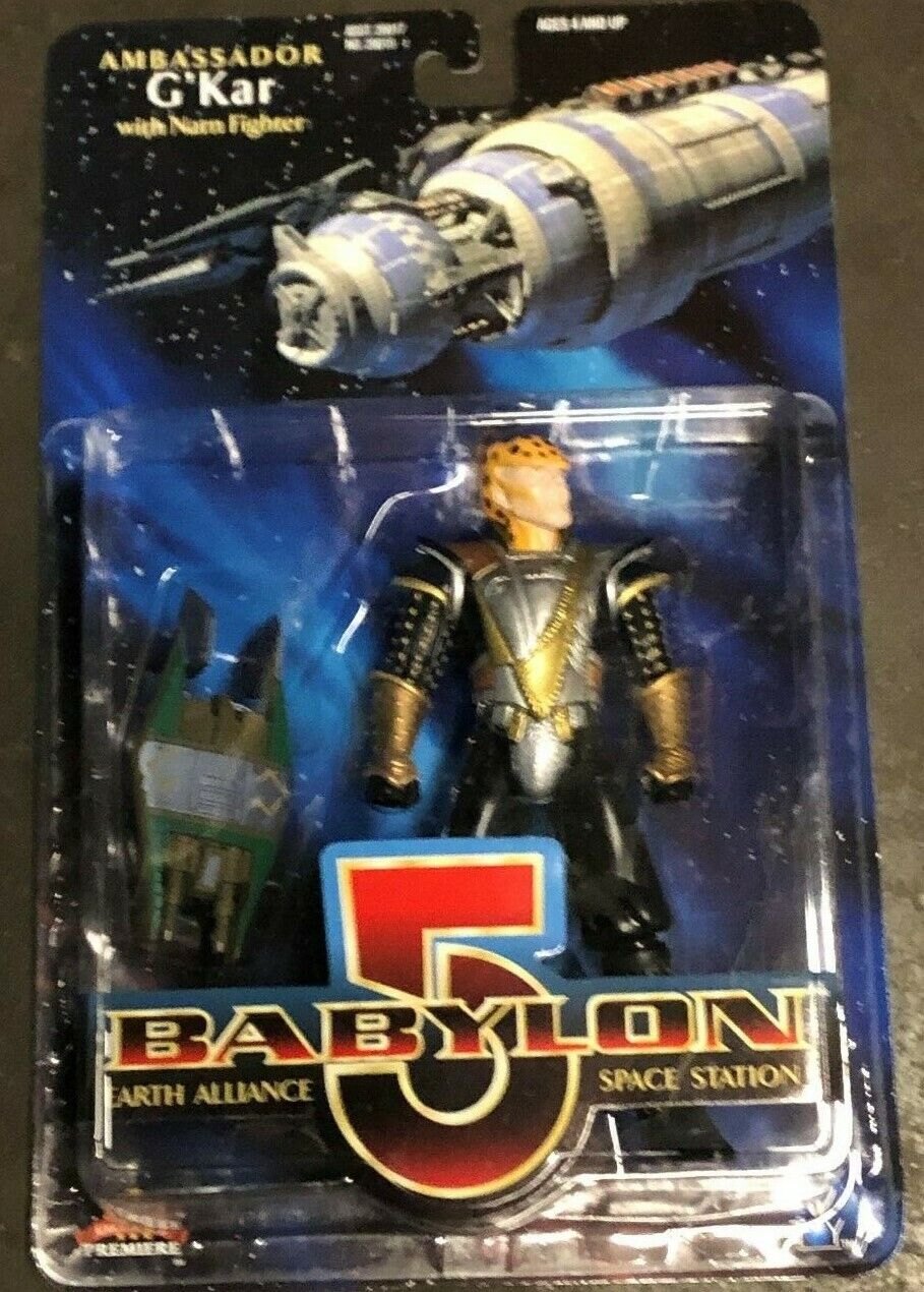 Babylon 5 G'Kar Gold Armor With Narn Fighter Action Figure NIB Fresh From Box 